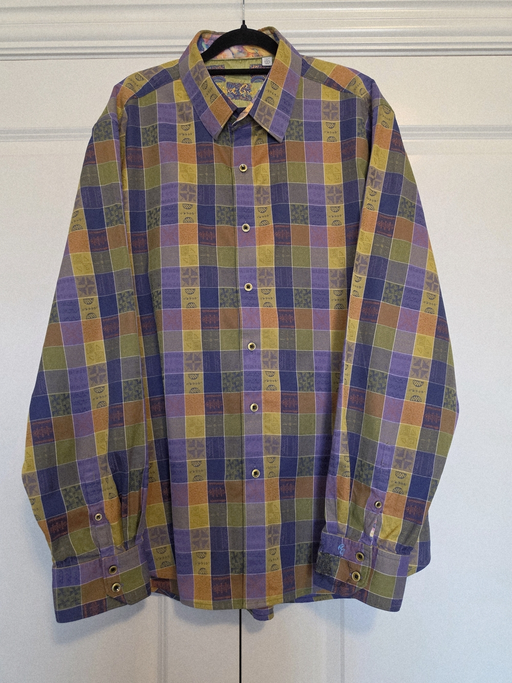 ROBERT GRAHAM MEN'S 2XL 100% COTTON JACQUARD LONG SLEEVE SHIRT CLASSIC FIT